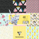 Origami papír - Design papíros hajtogató készlet, 15x15cm, 60 lap - Geometrikus gyümölcs minták Origami papír - Design papíros hajtogató készlet, 15x15cm, 60 lap - Geometrikus gyümölcs minták