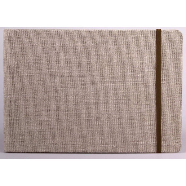 Clairefontaine Goldline rajztömb, natúr fehér rajzpapír, utazáshoz, vászon borító, gumipánt 180 g/m2 32 ív A4