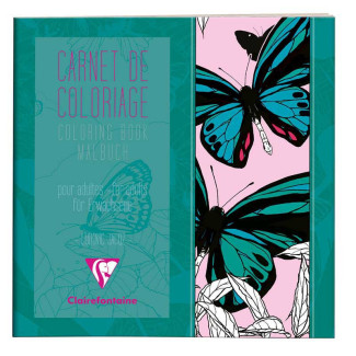 Felnőtt színezőkészlet, Clairefontaine - Pillangók - 36 oldalas, 20x20 cm-es méret