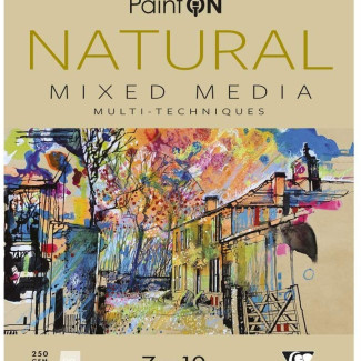 Clairefontaine PaintON rajztömb Natúr, vegyes technikákhoz 250 g/m2 20 lap 17,5 x 25 cm