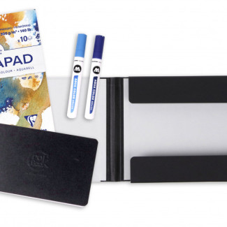 Molotow - Clairefontaine Akvarell szett - Szürke A5 - 300 g/m2 - 16,5 x 21 cm