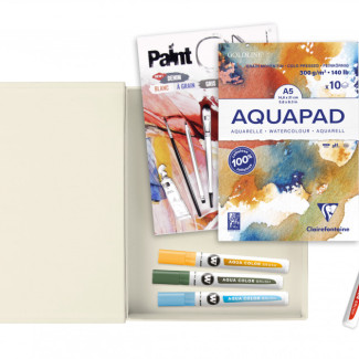 Molotow - Clairefontaine Akvarell szett - Fehér A5 + A5 - 300 g/m2 - 23 x 18 cm