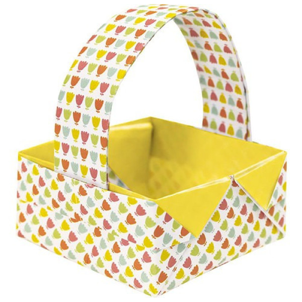 Origami papír - 60 lapos, piros mintás hajtogató készlet 20x20 cm - Tavasz, Húsvét Origami papír - 60 lapos, piros mintás hajtogató készlet 20x20 cm - Tavasz, Húsvét