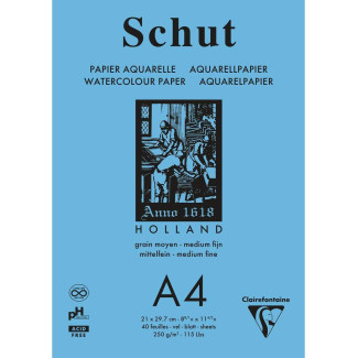 Clairefontaine Schut akvarelltömb - 250 gr 40 lap , A4