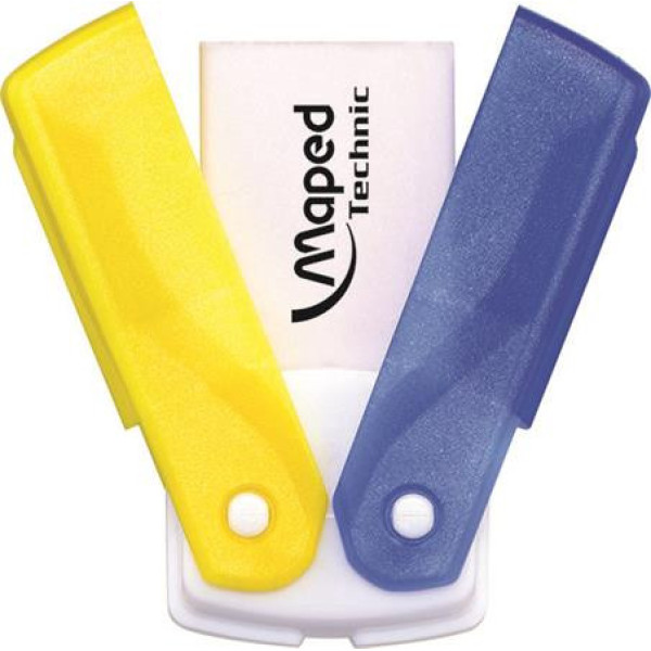 Radír, műanyagtokos, MAPED "Technic Wings", vegyes színek Radír, műanyagtokos, MAPED "Technic Wings", vegyes színek