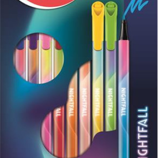 Filctoll készlet, 2,5 mm, kimosható, MAPED "Nightfall", 12 különböző szín Filctoll készlet, 2,5 mm, kimosható, MAPED "Nightfall", 12 különböző szín