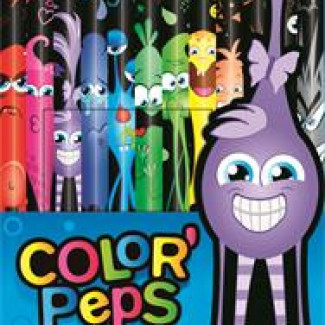 Színes ceruza készlet, háromszögletű, MAPED "Color'Peps Monster", 12 különböző szín