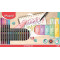 Kalligrafikus készlet, 22 darabos, MAPED "Lettering Set", 6 szövegkiemelő + 16 tűfilc különböző színekben