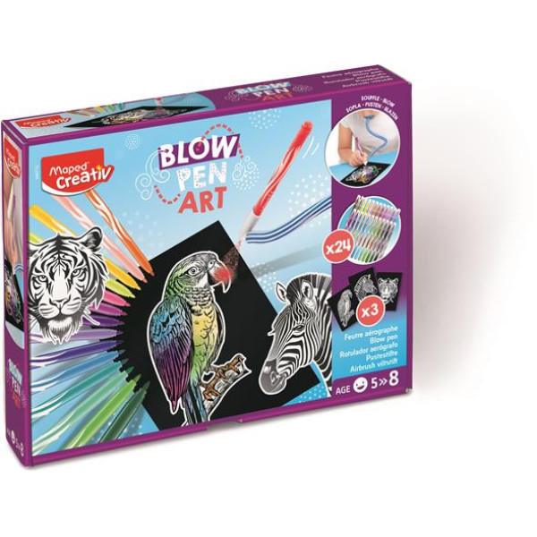 Fújós filctoll készlet, MAPED CREATIV, "Blow pen Basic"