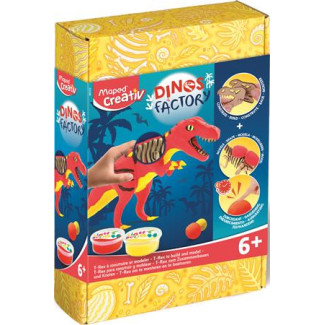 Dínó készítő modellező gyurma készlet, MAPED CREATIV "Dinos factory", T-Rex
