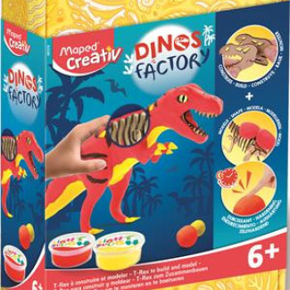 Dínó készítő modellező gyurma készlet, MAPED CREATIV "Dinos factory", T-Rex