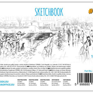 Vázlatfüzet, famentes, B5, spirál, 32 lap, COOL BY VICTORIA