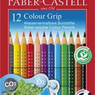 Színes ceruza készlet, háromszögletű, FABER-CASTELL "Grip 2001", 12 különböző szín