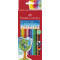 Színes ceruza készlet, háromszögletű, FABER-CASTELL "Grip 2001", 12 különböző szín