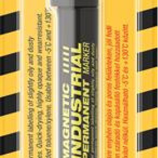 Alkoholos marker, ipari, 1-3 mm, kúpos, mágnessel, ICO "Magnetic industrial permanent 11 XXL", fekete
