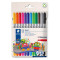 Filctoll készlet, 1-3 mm, kétvégű, kimosható, STAEDTLER "Noris® 320, 12 különböző szín
