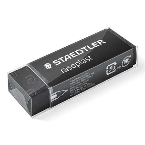 Radír, STAEDTLER "Rasoplast B20", fekete Radír, STAEDTLER "Rasoplast B20", fekete