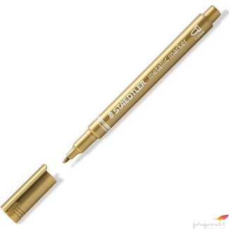 Dekormarker, 1-2 mm, kúpos, STAEDTLER "8323", arany