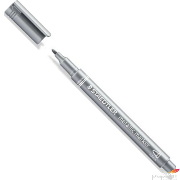 Dekormarker, 1-2 mm, kúpos, STAEDTLER "8323", ezüst