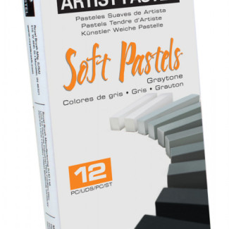 Porpasztell kréta készlet, 12 db-os - Szürke árnyalatok Porpasztell kréta készlet, 12 db-os - Szürke árnyalatok