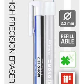 Tombow Mono Zero precíziós radír kör alakú töltettel + utántöltő Tombow Mono Zero precíziós radír kör alakú töltettel + utántöltő
