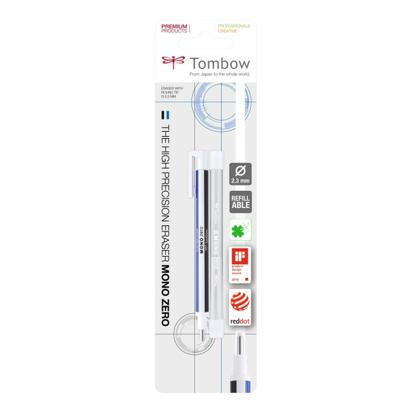 Tombow Mono Zero precíziós radír kör alakú töltettel + utántöltő Tombow Mono Zero precíziós radír kör alakú töltettel + utántöltő