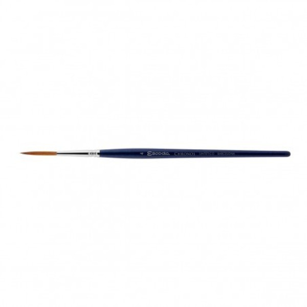 Ecset - Escoda Chronos Rigger - szintetikus és természetes szőrű ecset, rövidnyelű, kerek, hosszú szőrű - 6-os méret