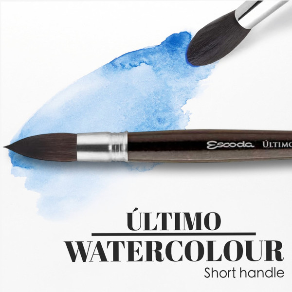Ecset - Escoda Ultimo - szintetikus ecset, rövidnyelű, kerek, összemosó ecset - 20-as méret Ecset - Escoda Ultimo - szintetikus ecset, rövidnyelű, kerek, összemosó ecset - 20-as méret