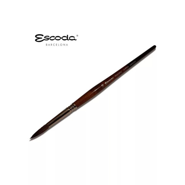 Ecset - Escoda Versatil - szintetikus Kolinsky nyest ecset, rövidnyelű, kerek - 3/0-s méret