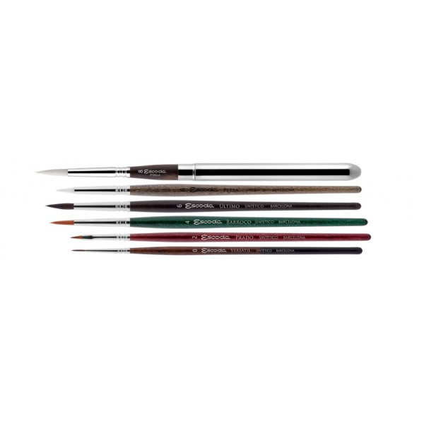 Ecset - Escoda 6560 Manga Set - szintetikus ecset szett, 6 db - Illusztrációhoz, Mangához