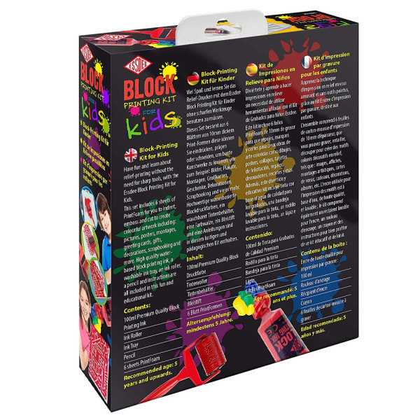 Művészlinókészlet gyerekeknek - ESSDEE Block Printing Kit for Kids - Nyomdakészítéshez Művészlinókészlet gyerekeknek - ESSDEE Block Printing Kit for Kids - Nyomdakészítéshez