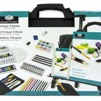 Óriás rajz- és festő művészkészlet, hordozható alumínium festőállvánnyal és utazótáskával - Royal Mixed Media 121 részes szett, 55x55cm