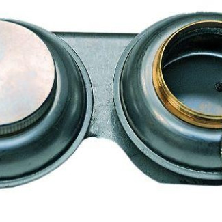 Festőszertartó, dupla, csavaros kupakkal, rozsdamentes - Palettára csíptethető, átmérő 55 mm