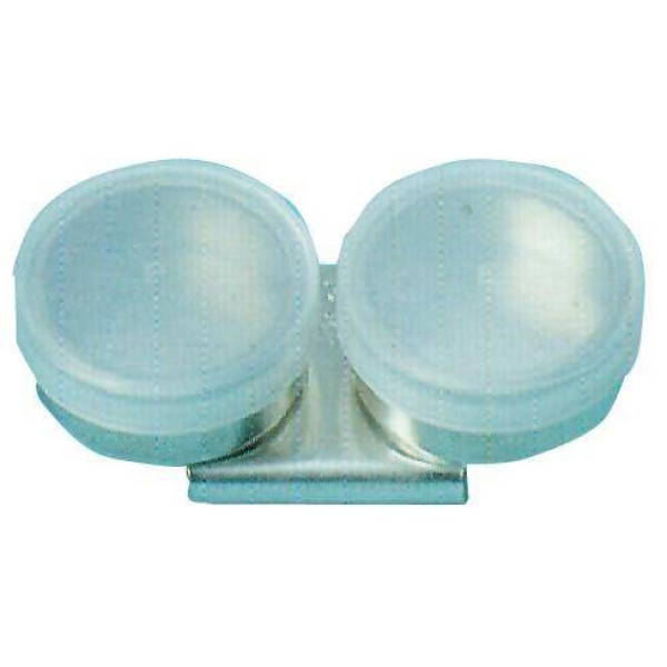 Festőszertartó, dupla, műanyag fedővel, rozsdamentes - Palettára csíptethető, átmérő 40 mm