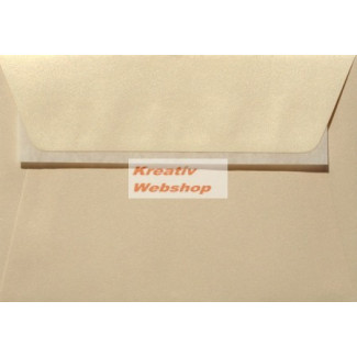 Boríték - Krémarany színű Gyöngyház fényű Boríték, C5 méretben - Krémarany 10 db