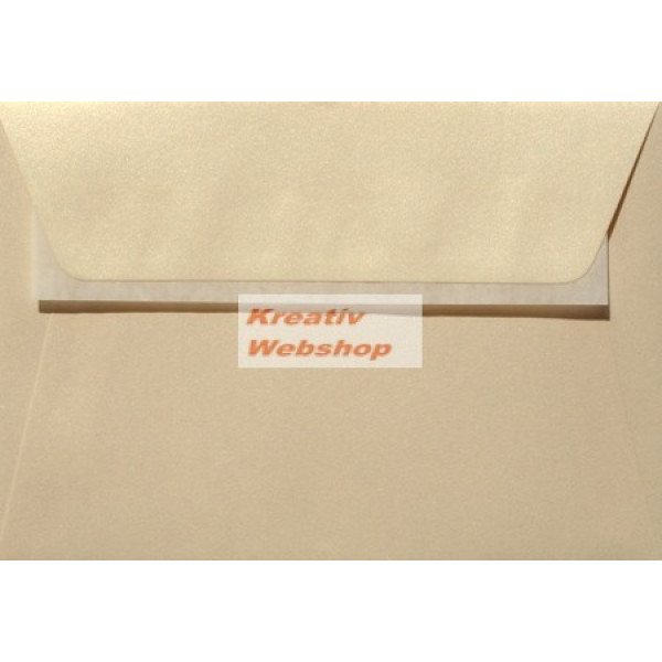 Boríték - Krémarany színű Gyöngyház fényű Boríték, C5 méretben - Krémarany 10 db