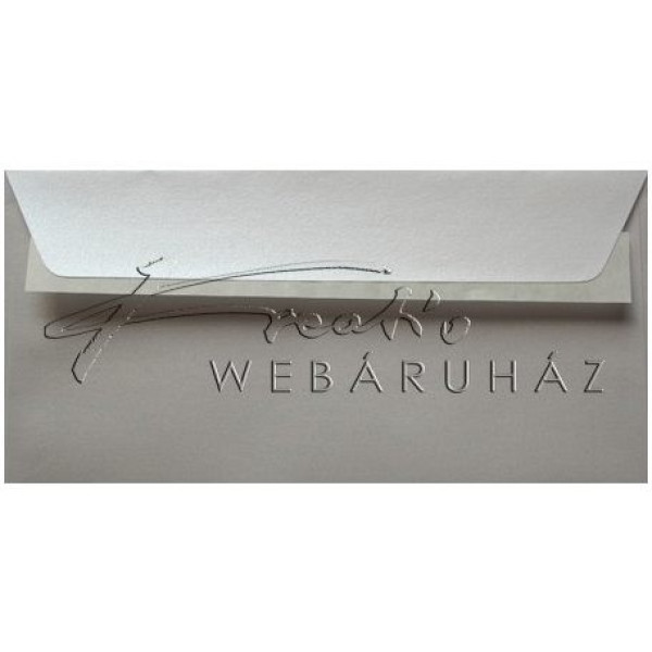 Galaxis Ezüstfehér DL boríték csomag - 10 db, 22x11 cm