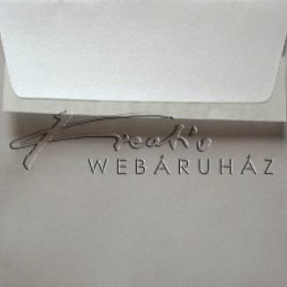 16x16 cm Gyöngyházfényű négyzetes boríték - Fehér gyöngy