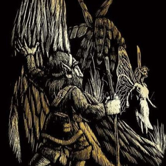 Képkarcoló készlet karctűvel - 13x18 cm - Arany - Tündér és törpe