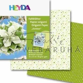 Origámi Vízálló Zöld - világoszöld vízálló hajtogató készlet 15x15 cm