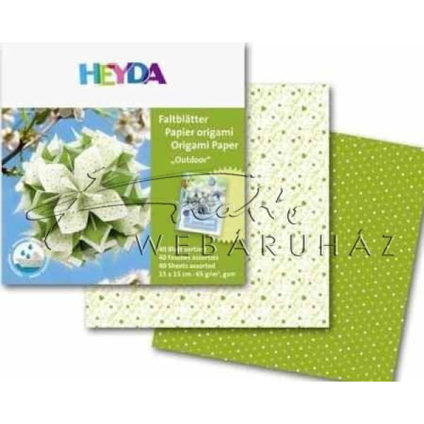 Origámi Vízálló Zöld - világoszöld vízálló hajtogató készlet 15x15 cm Origámi Vízálló Zöld - világoszöld vízálló hajtogató készlet 15x15 cm