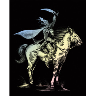 Képkarcoló készlet karctűvel - 20x25 cm - Holografikus - Sárkány szellem