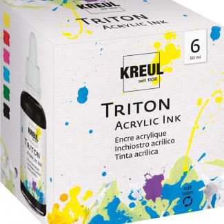 KREUL Triton - Akriltinta készlet - 6 x 50 ml készlet