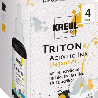 KREUL Triton Elegant Art - Akriltinta készlet - 4 x 50 ml készlet