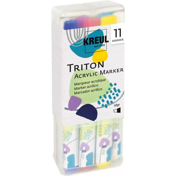 KREUL Triton Akril Marker készlet - Vágott (1-4 mm) Powerpack