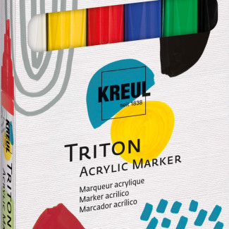 KREUL Triton Akril Marker készlet - Vágott (1-4 mm) 6 db-os készlet