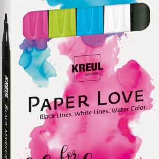 KREUL PaperLove akvarell ecsetfilc készlet maszkoló tollal 