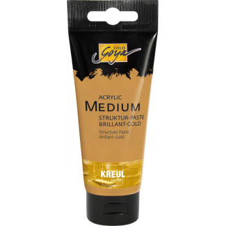 KREUL SOLO GOYA Medium Akrilhoz, tubusos, 100 ml - Struktúrapaszta, Fényes arany