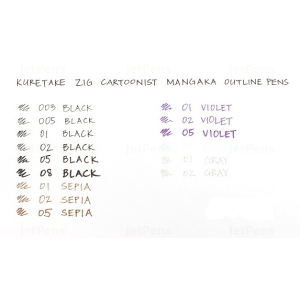 Kuretake ZIG Cartoonist Mangaka Tűfilc Fekete 02 Kuretake ZIG Cartoonist Mangaka Tűfilc Fekete 02