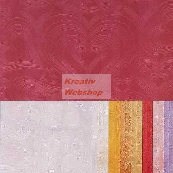 Domborított papír - Szívek, 120gr. A4, 16 lap Domborított papír - Szívek, 120gr. A4, 16 lap